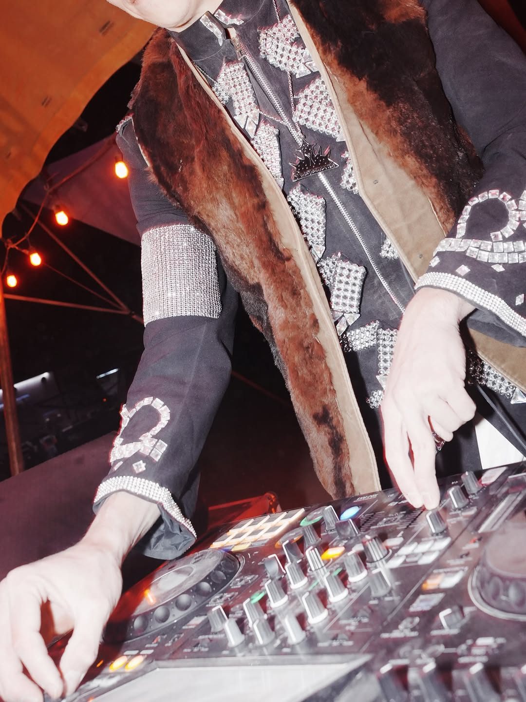 Hands on the mixer at Burning Man